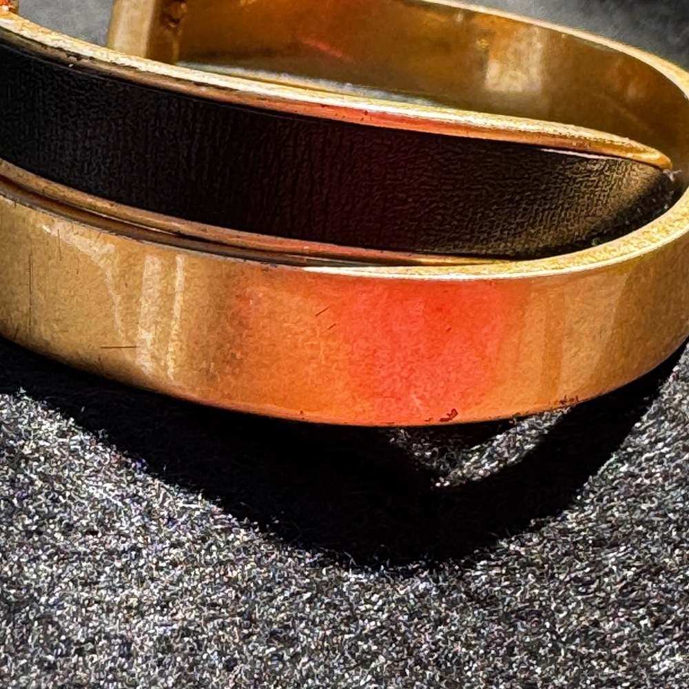 Brooks Brothers 12K Gold Plated Brushed Cuff Bracelet Heritage Luxe Minimal Icon - Picture 9 of 14